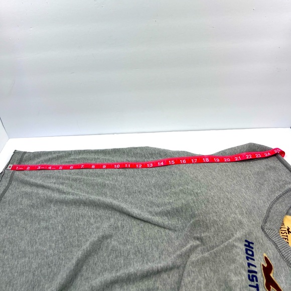 HOLLISTER V-NECK MEDIUM (M), GREY LONG- SLEEVES, 100%COTTON, SHIRT - Picture 12 of 16